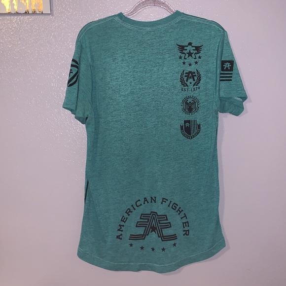 American Fighter by Affliction Bristol Green short sleeve high low top - Picture 6 of 9